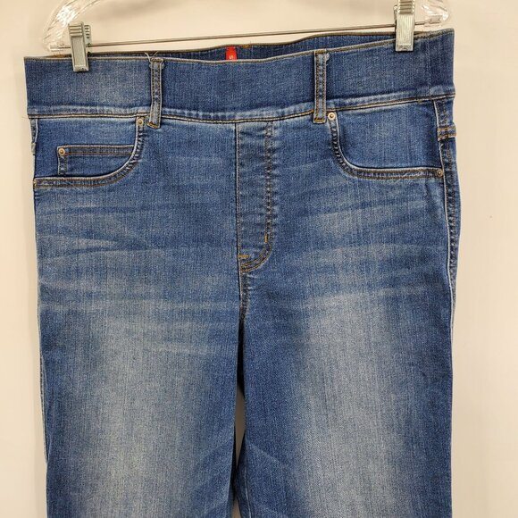 Spanx High Rise Medium Wash Pull On Straight Leg Women's Denim Jeans Size 1X - Picture 5 of 7